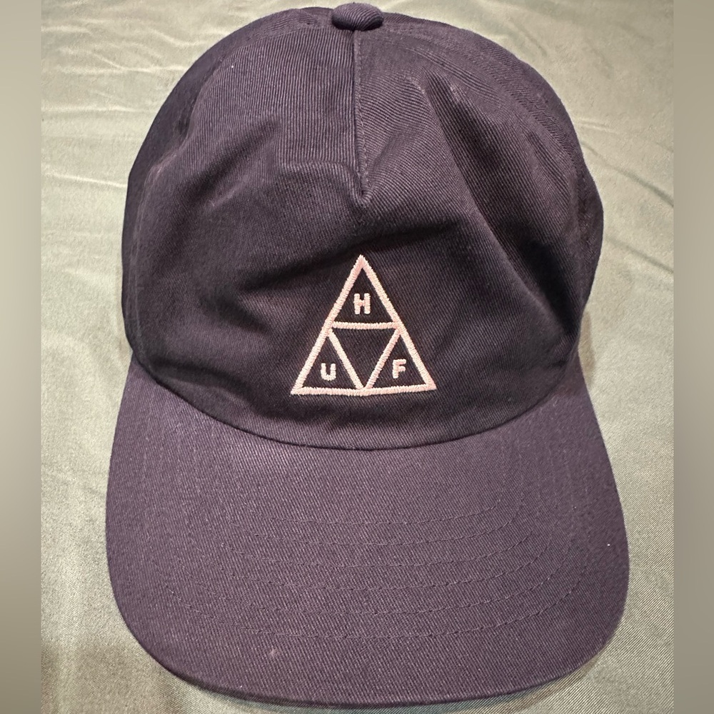 Huf Navy Blue Triangle Logo Adjustable Dad Hat